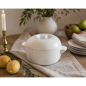 Vintage Alföldi Porcelán Hungary White Lidded Serving Dish MCM ✨